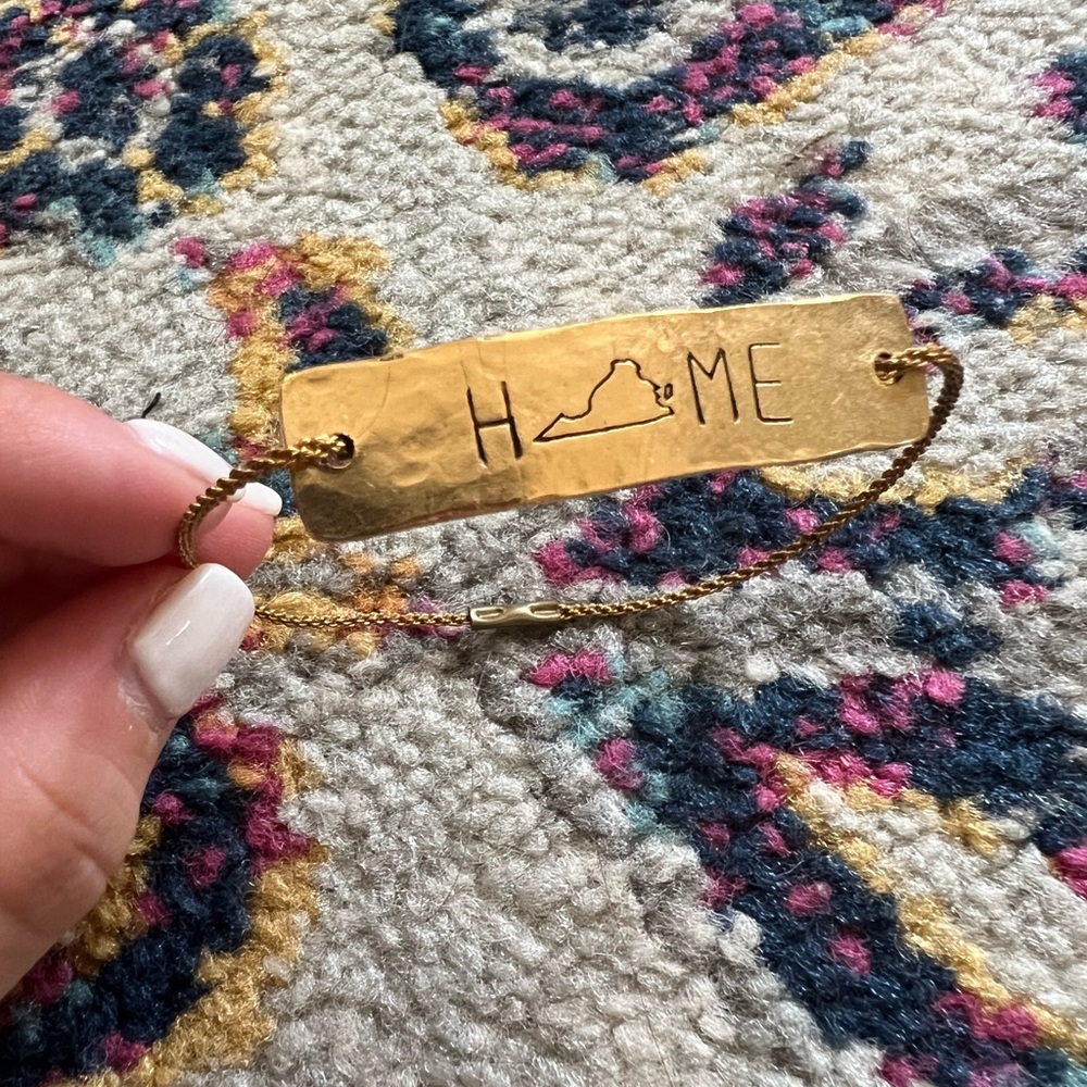 Gold Virginia 'Home' Bracelet